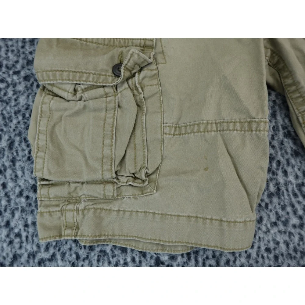 Old Navy Mens Cargo Shorts Khaki‎ Tan Cotton Twill Multi Pocket Size 32W